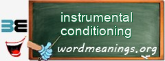 WordMeaning blackboard for instrumental conditioning